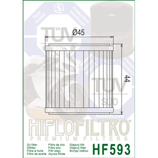 Oljni filter HIFLOFILTRO HF593