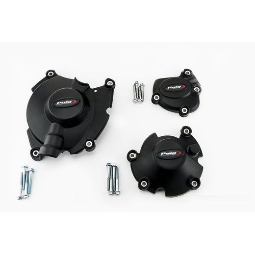  Engine protective covers PUIG 20142N črna included right, left and alternator caps