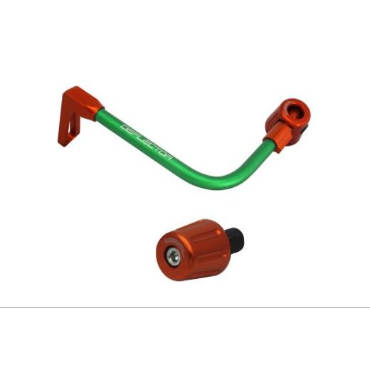 Lever guard in aluminium + right end ACCOSSATO DE005 with green hose and joint levi