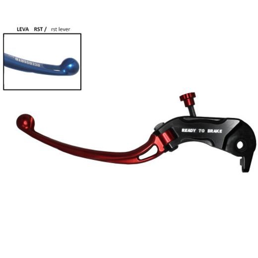 Ročica sklopke ACCOSSATO LV033 in Aluminium For Clutch Master Cylinder Ready To Brake rdeč