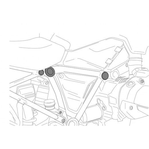 Chassis cap covers PUIG 0327N črna