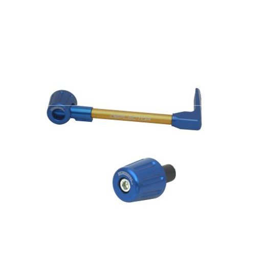 Lever guard in aluminium + left end ACCOSSATO DE004 with gold hose and joint right