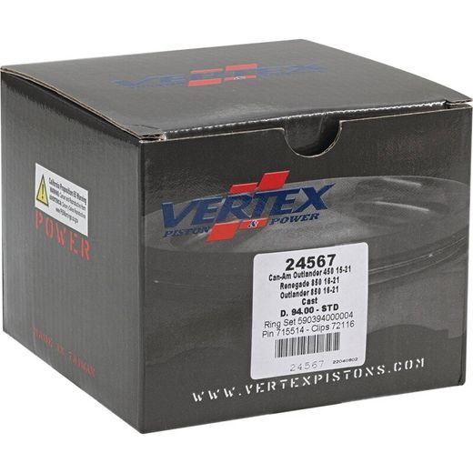 Complete piston VERTEX 24567 Cylinder 94, piston 93,96 mm (Cast)
