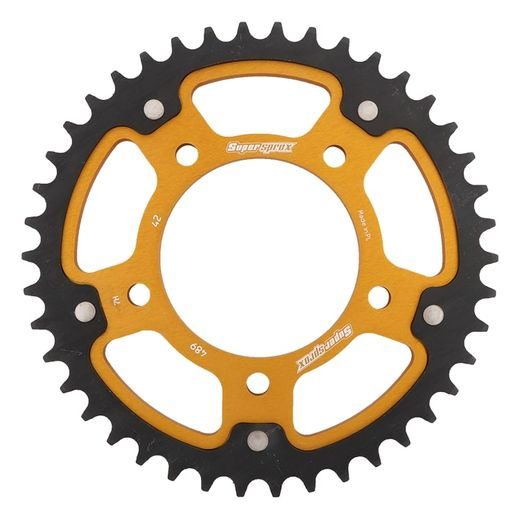 Zadnji verižnik (zobnik) SUPERSPROX STEALTH RST-489:42-GLD zlata 42T, 530