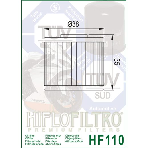 Oljni filter HIFLOFILTRO HF110