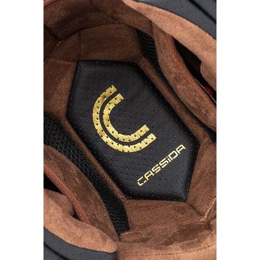 Integralna čelada CASSIDA Fibre Jawa Sport black/ silver/ gold 2XL