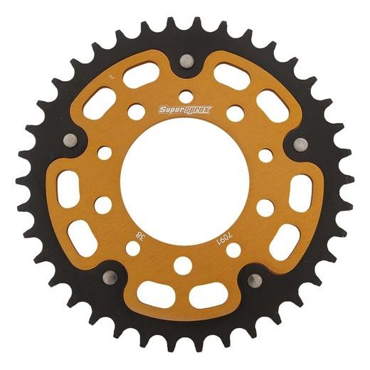 Rear sprocket SUPERSPROX STEALTH RST-7091:38-GLD zlata 38T, 520