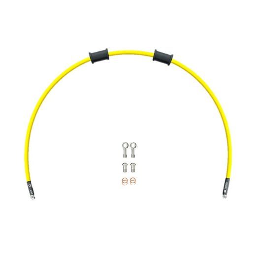 Set cevi za sklopko Venhill POWERHOSEPLUS KAW-11010CS-YE (1 cev v kompletu) Yellow hoses, stainless fittings