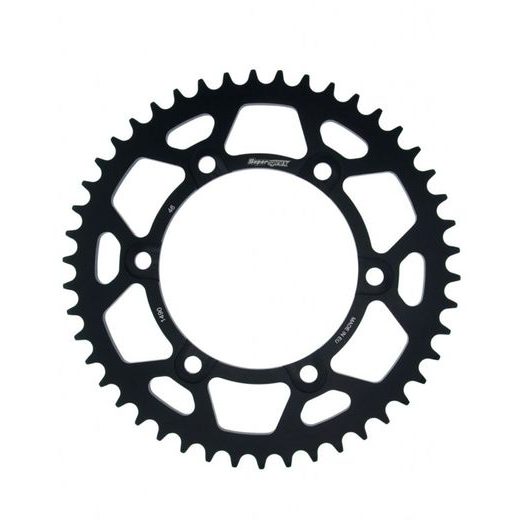 Aluminijasti zadnji verižnik (zobnik) SUPERSPROX RAL-1490:46-BLK črna 46T, 520