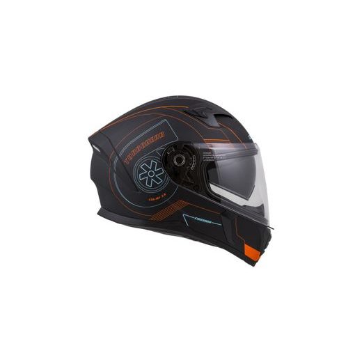Integralna čelada CASSIDA INTEGRAL 3.0 TURBOHEAD black matt/ orange/ blue (gulf style) S