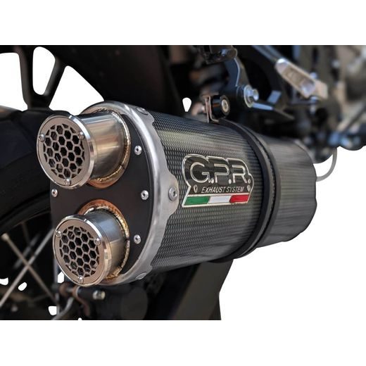 Slip-on exhaust GPR DUAL POPPY H.271.NOV.DUAL.PO Brushed Stainless steel
