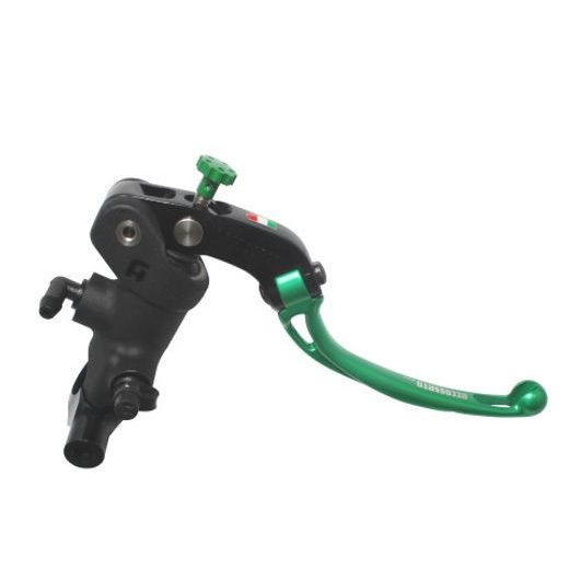 Radial brake master cylinder ACCOSSATO PC011 19 x 19 with folding lever,green