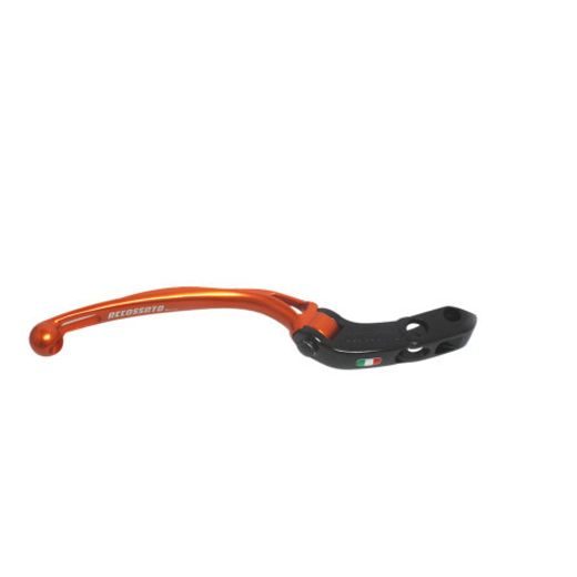 Ročica zavore ACCOSSATO LV005 in Aluminium For Accossato Radial Master Cylinder (No Ready To Brake) e Brembo oranžna