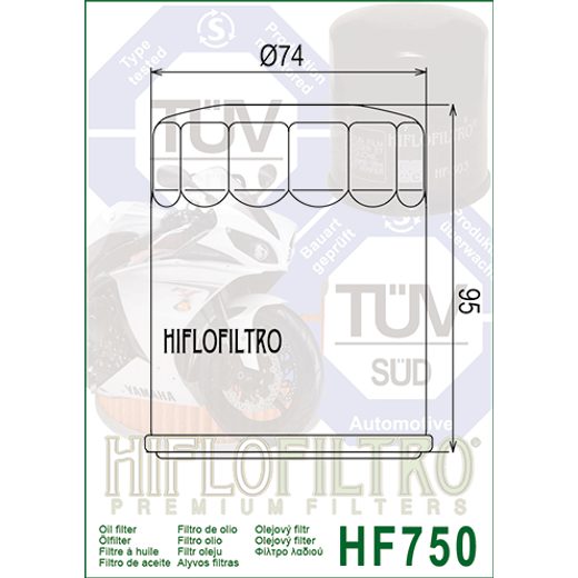 Oljni filter HIFLOFILTRO HF750