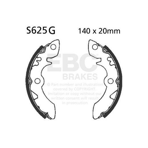 Brake shoe set EBC S625G grooved