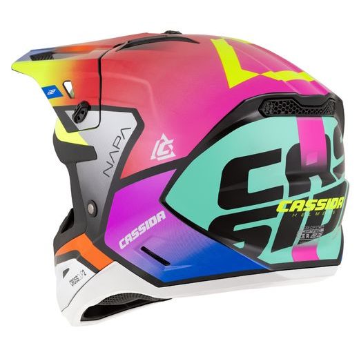 Motocross Helmet CASSIDA CROSS CUP 2 NAPA multicolor pearl 2XL