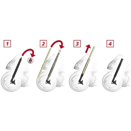 Pressurized cartdrige BITUBO JBH0 adjustable: spring preload, Rebound, Compression without oil, Red ring (suggested oil code 997630 not included)