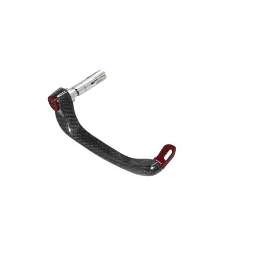 Lever guard ACCOSSATO "Ultra-Light" DE011 with red eyelet and insert right, carbon