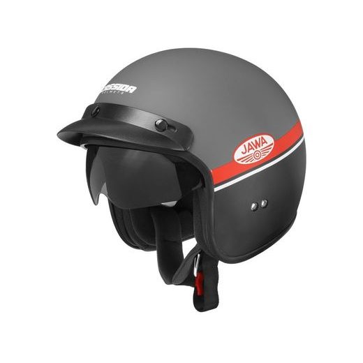 Jet čelada CASSIDA OXYGEN JAWA OHC grey matt/ red / black / white S
