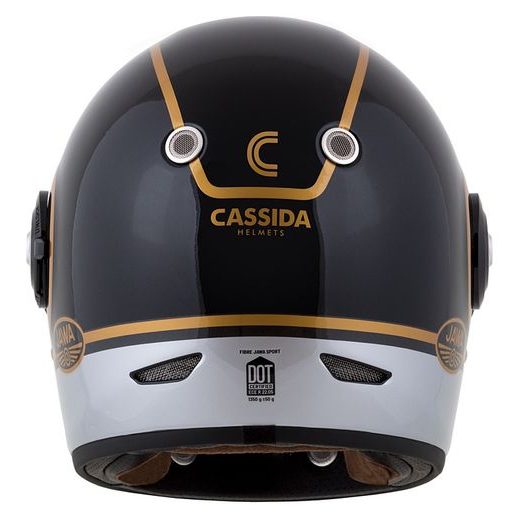 Integralna čelada CASSIDA Fibre Jawa Sport black/ silver/ gold S