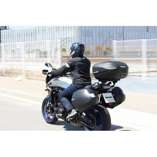 Kovček ( Top case ) SHAD SH58X D0B58206B Karbon (expandable concept) with PREMIUM lock and backrest