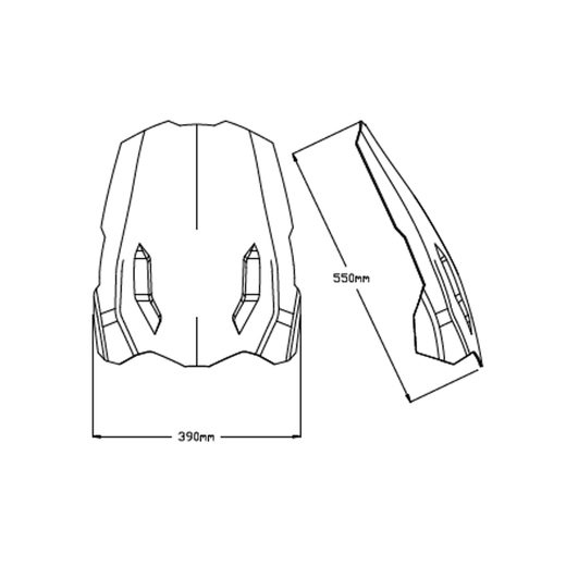 Windscreen PUIG TOURING 20375H smoke