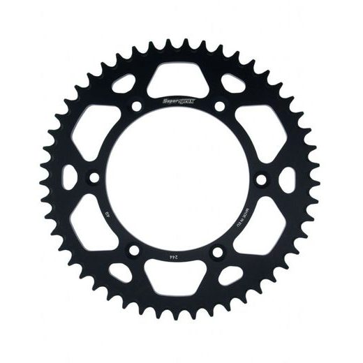 Aluminijasti zadnji verižnik (zobnik) SUPERSPROX RAL-244:49-BLK črna 49T, 520