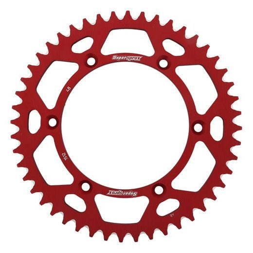 Rear ALU sprocket SUPERSPROX RAL-1512:48-RED rdeč 48T, 520