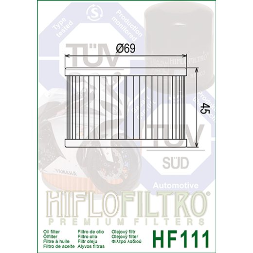 Oljni filter HIFLOFILTRO HF111