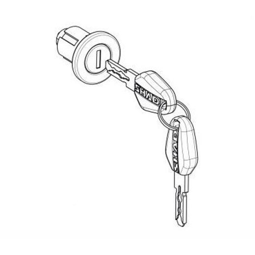 Replacement premium lock & key SHAD 203076R for SH48, SH58X and SH59X
