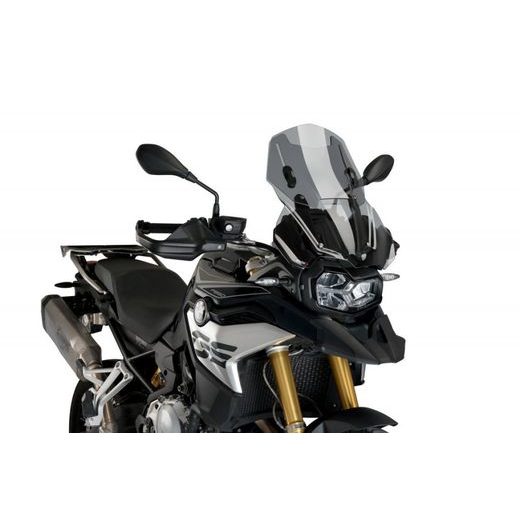Windscreen PUIG RACING WITH SUPPORT + PROTECTION 3179H smoke