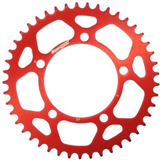 Rear ALU sprocket SUPERSPROX RAL-7:45-RED rdeč 45T, 525