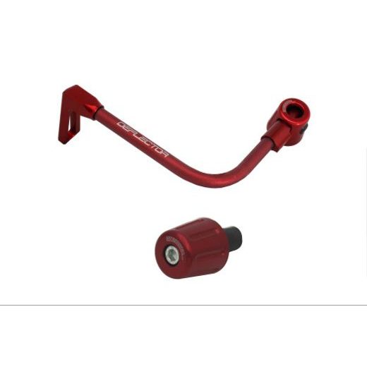 Lever guard in aluminium + right end ACCOSSATO DE005 with red hose and joint levi
