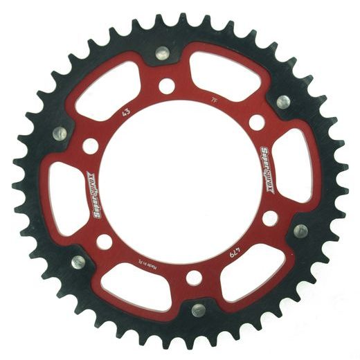Zadnji verižnik (zobnik) SUPERSPROX STEALTH RST-479:43-RED rdeč 43T, 530