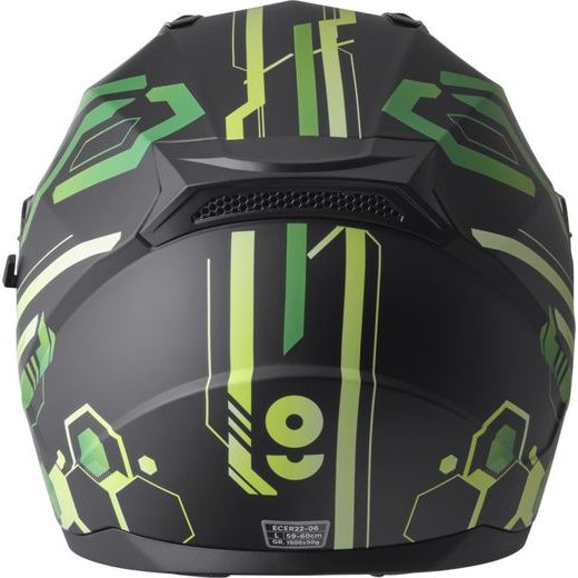 Integralna čelada GMS HEXAGO ZG12501 graphic green 2XL