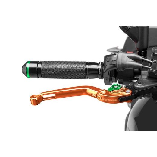 Brake lever without adapter PUIG 160TV poklopna (foldable) orange/green