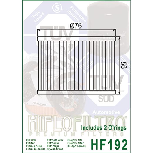 Oljni filter HIFLOFILTRO HF192