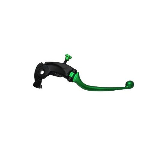 Adjustable folding lever ACCOSSATO LV020 in aluminium for Nissin radial brake master cylinder zelena