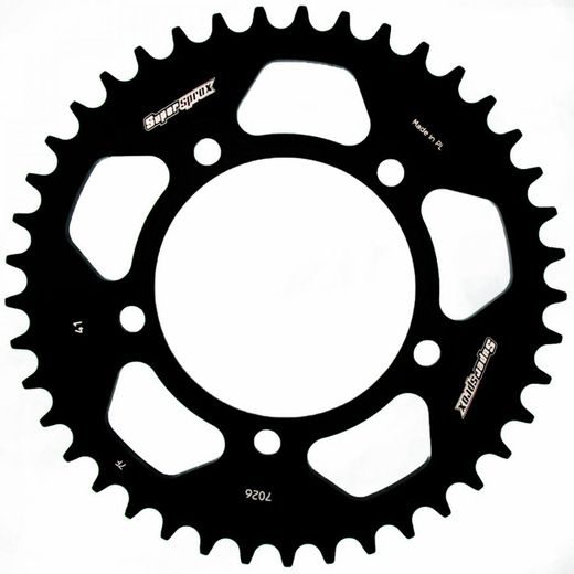 Aluminijasti zadnji verižnik (zobnik) SUPERSPROX RAL-7026:41-BLK črna 41T, 525