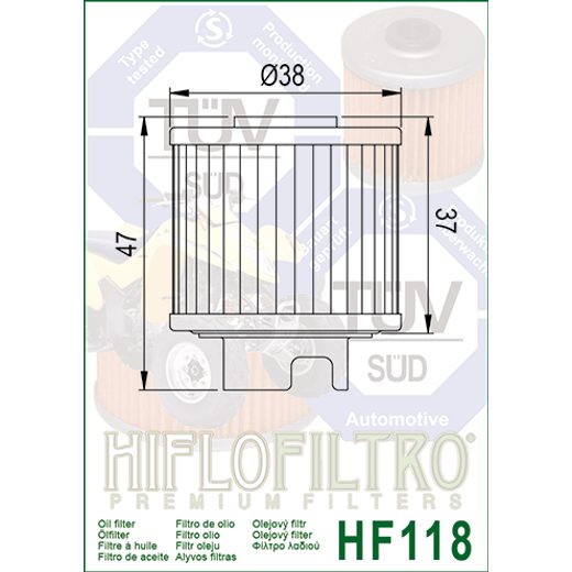 Oljni filter HIFLOFILTRO HF118