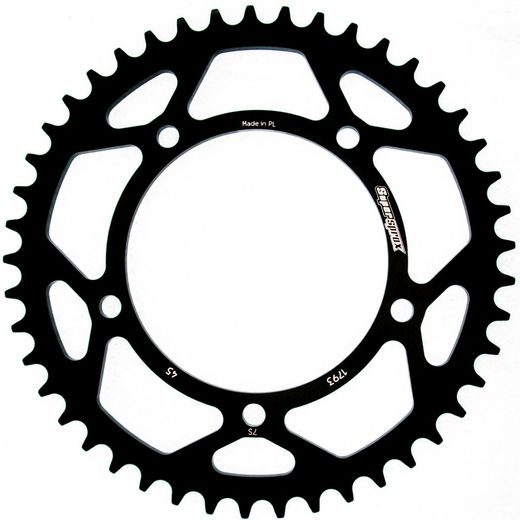 Rear ALU sprocket SUPERSPROX RAL-1793:45-BLK črna 45T, 520
