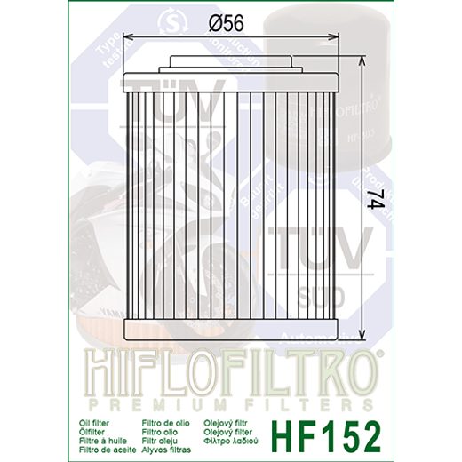 Oljni filter HIFLOFILTRO HF152