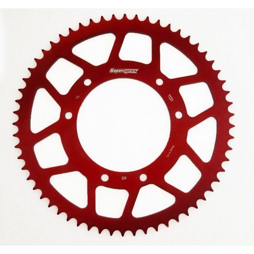Aluminijasti zadnji verižnik (zobnik) SUPERSPROX RAL-1131:60-RED rdeč