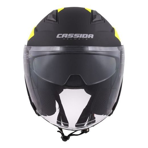 Jet čelada CASSIDA JET TECH CORSO black matt / yellow fluo L
