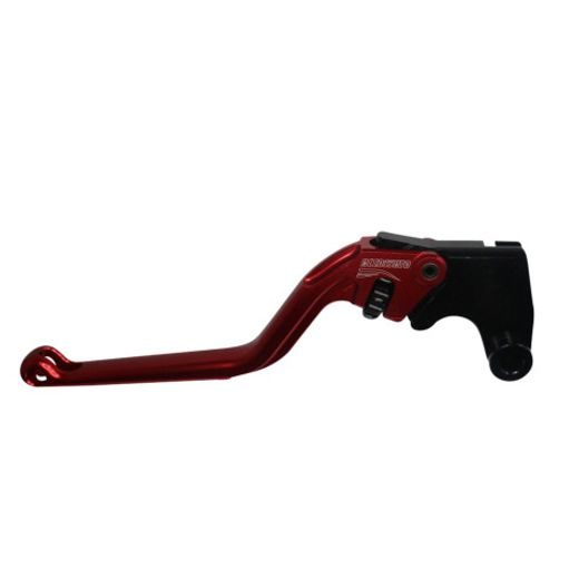 Clutch Lever ACCOSSATO EST955 fixed CNC-worked aluminium, red
