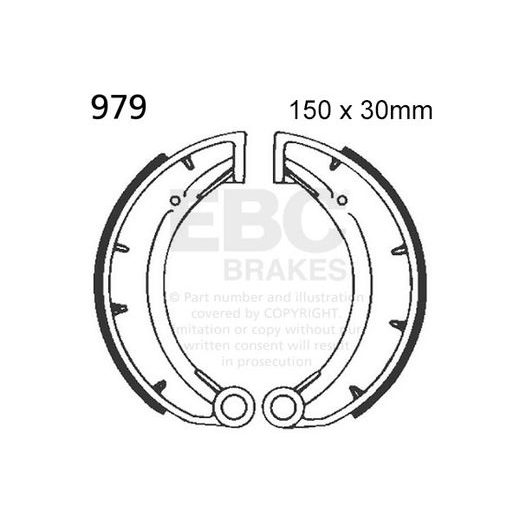 Brake shoe set EBC 979