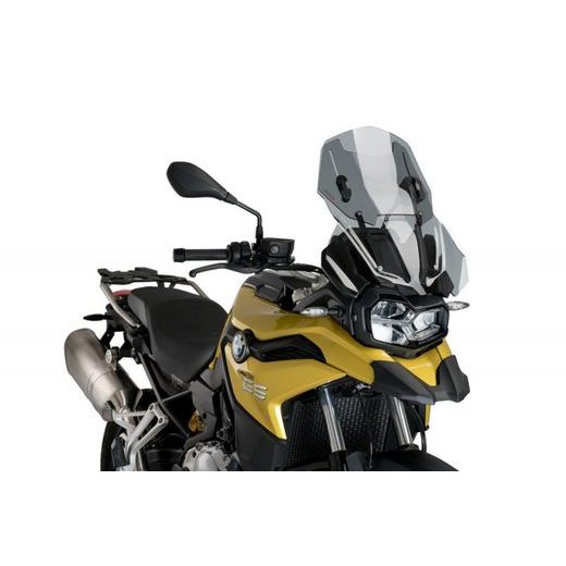 Windscreen PUIG RACING WITH SUPPORT + PROTECTION 3178H smoke