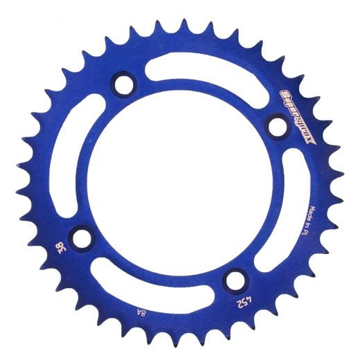 Aluminijasti zadnji verižnik (zobnik) SUPERSPROX RAL-452:38-BLU moder 38T, 415