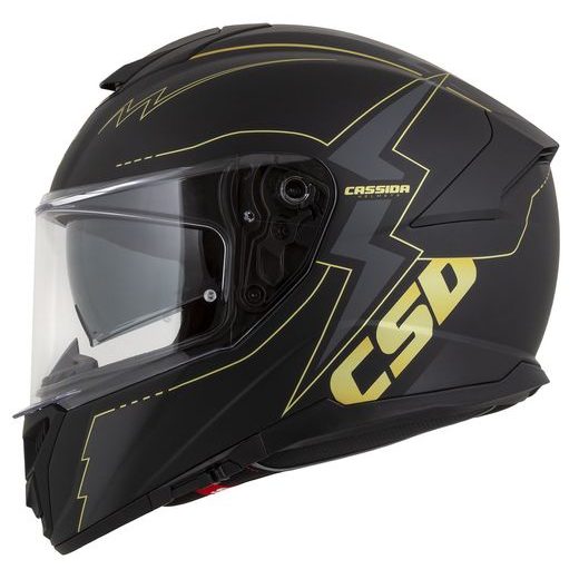 Integralna čelada CASSIDA Integral GT 2.1 Flash matt black/ metallic gold/ dark grey L