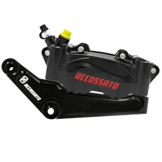 Pair of front radial brake calipers + bracket ACCOSSATO KITA28 for Harley Davidson